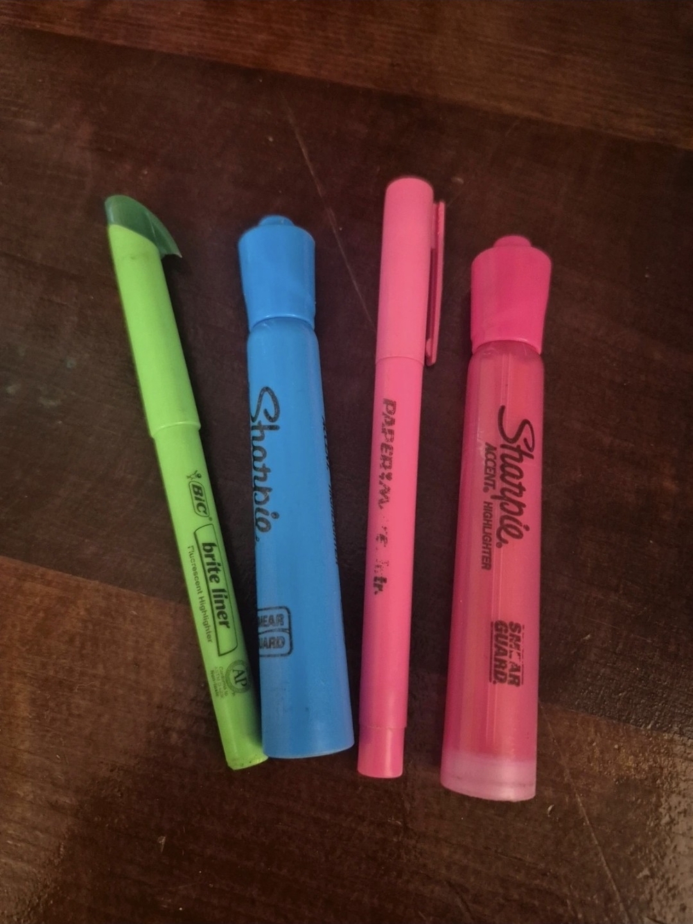 Sharpie & Assorted Highlighter Pen Set - Pink, Blue, Green